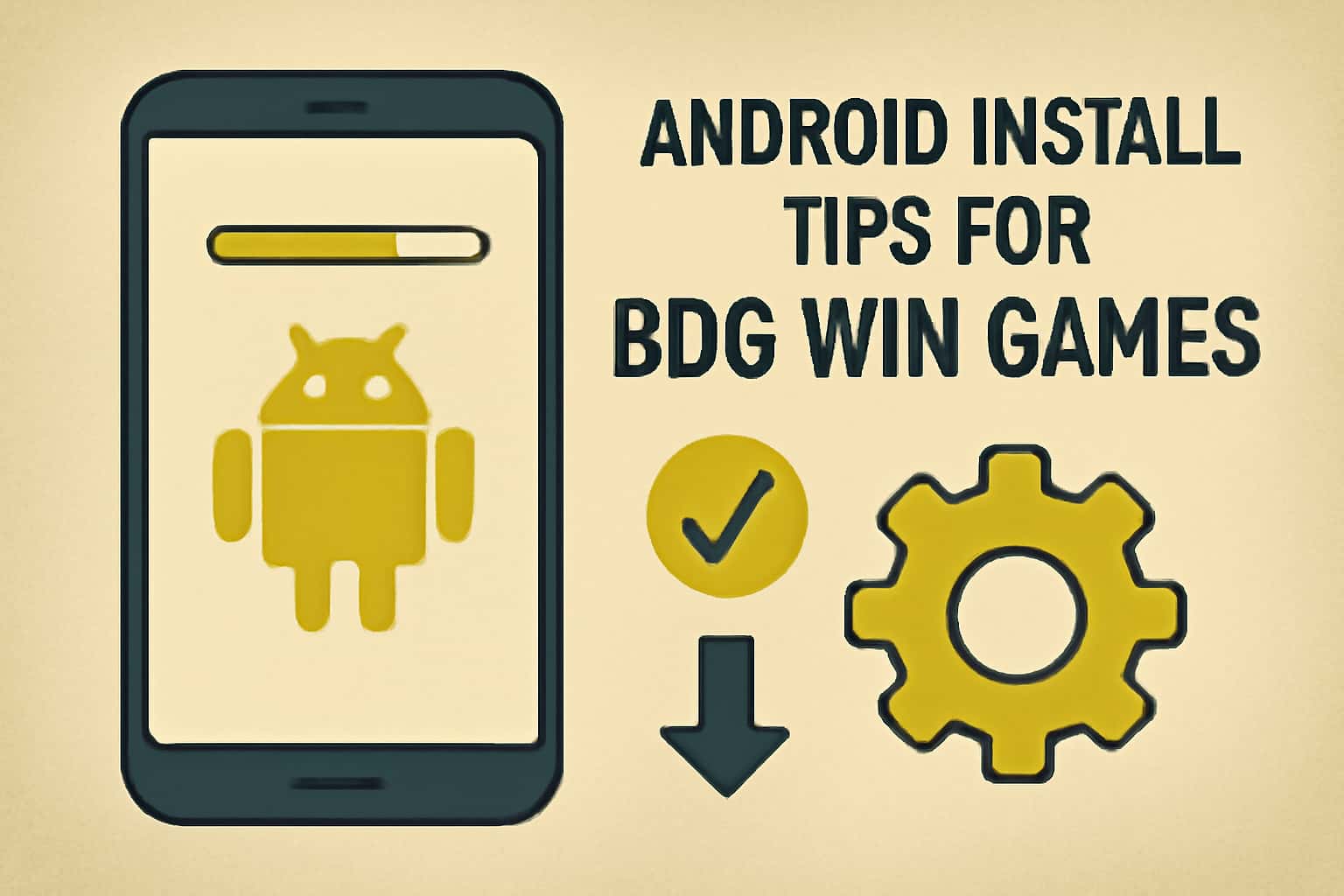 A visual representation of Android Install Tips for BDG Win Games, featuring the title prominently.