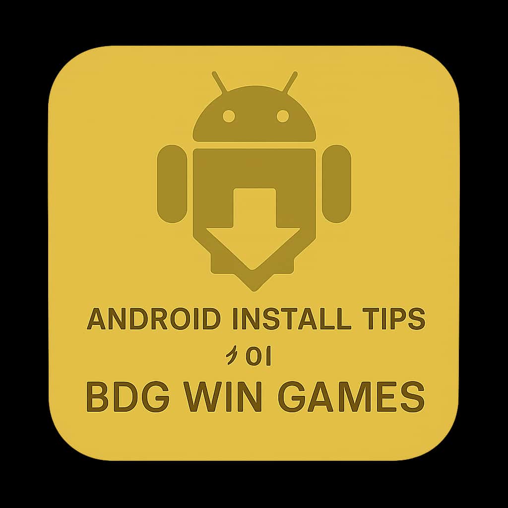 An informative badge for Android Install Tips for BDG Win Games.