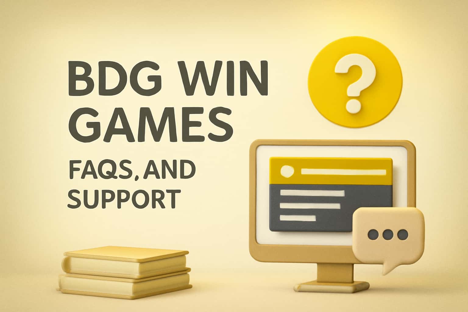 Informational scene depicting FAQs about BDG Win Games with the title prominently displayed.