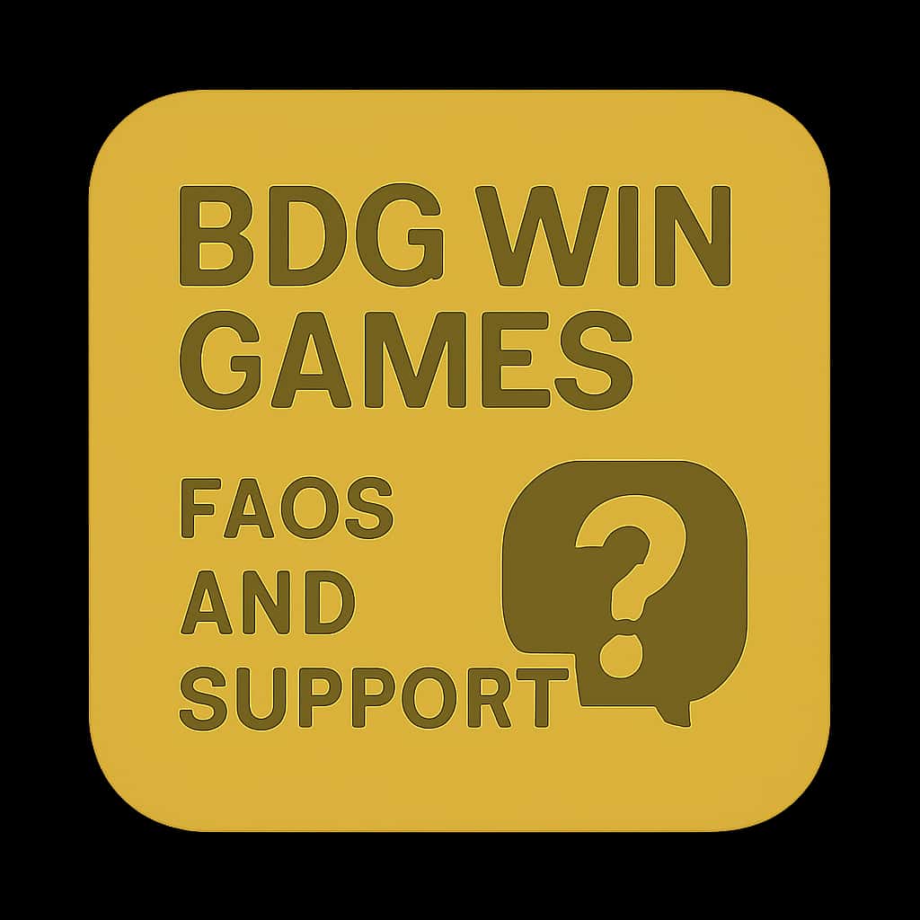 Icon representing BDG Win Games FAQs and Support.