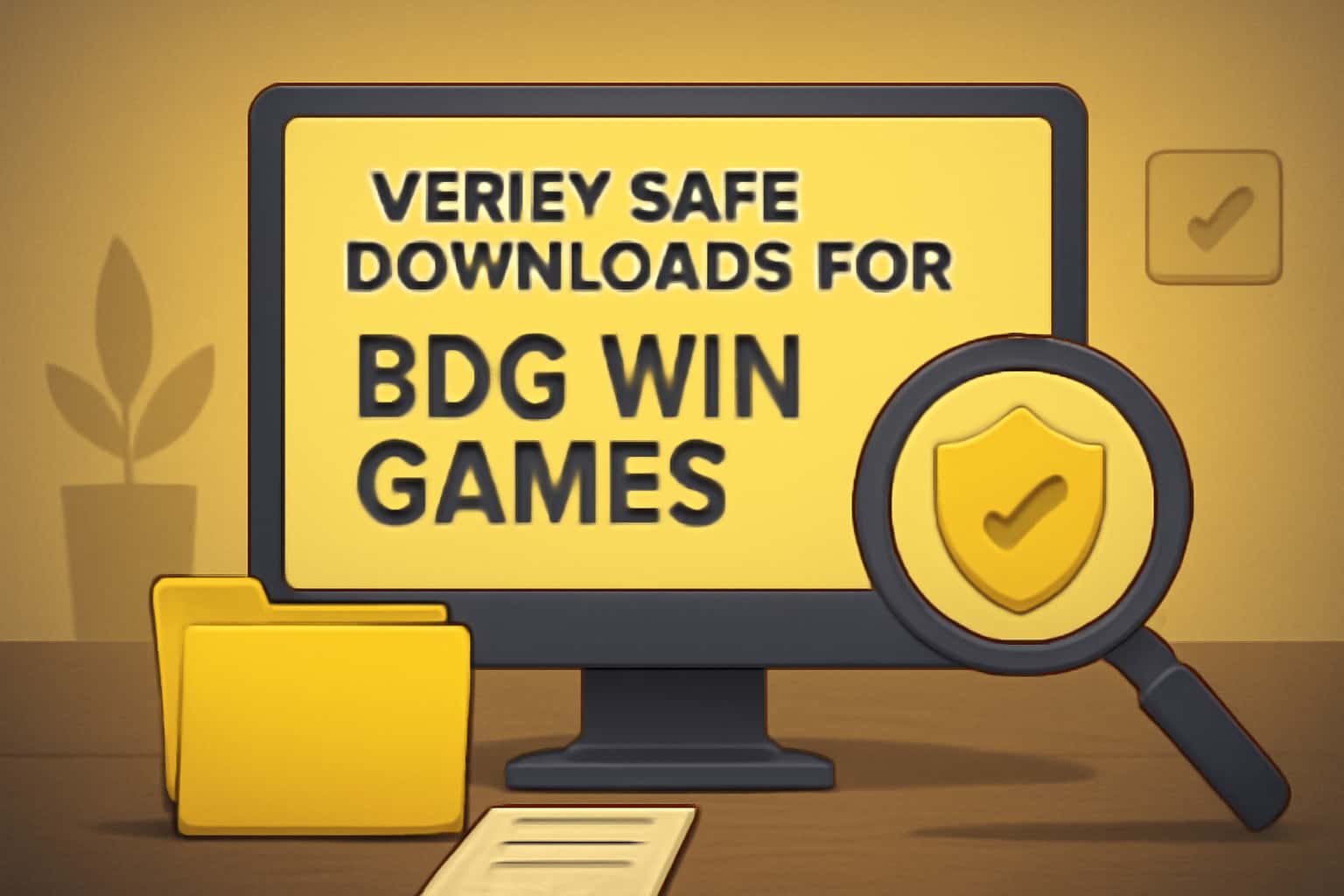 Informative scene illustrating safe download practices for BDG Win Games.