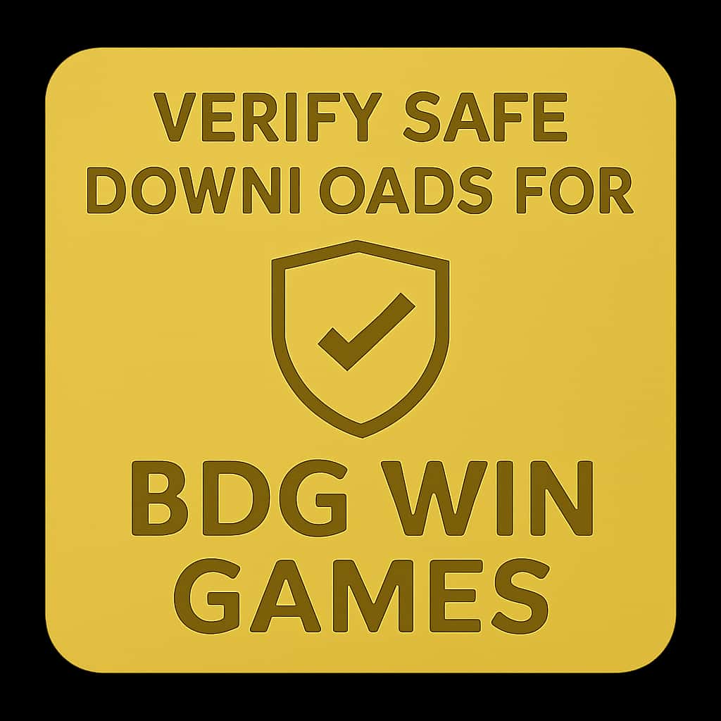 Minimalistic icon for safe downloads of BDG Win Games.