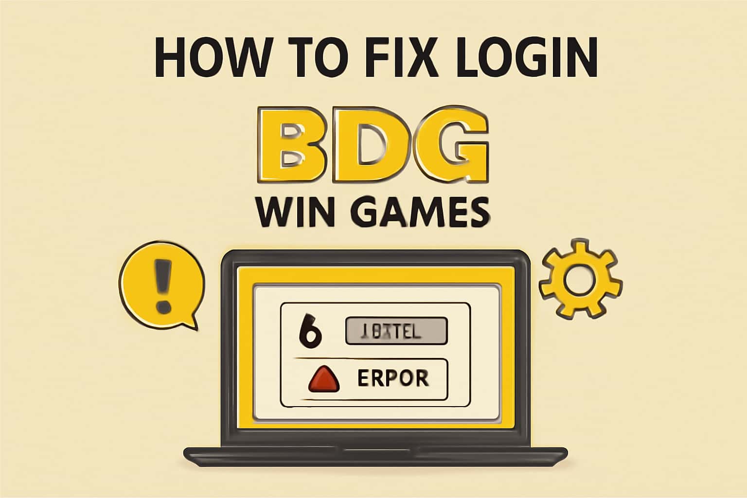 A visual representation of troubleshooting login issues for BDG Win Games.