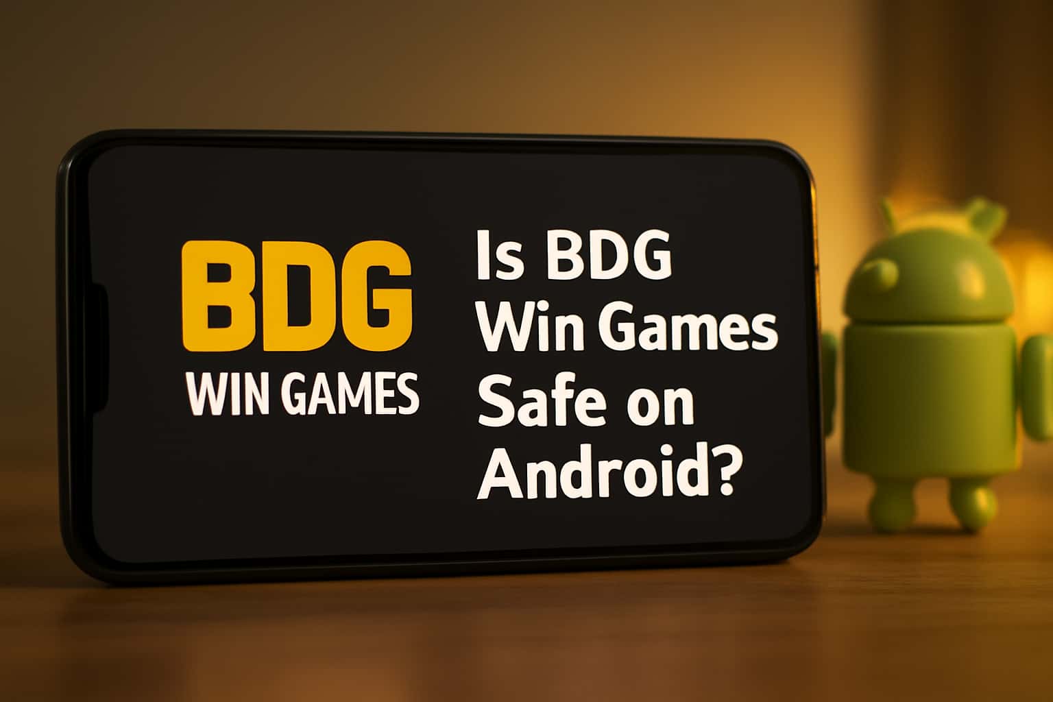 Informational scene about the safety of BDG Win Games on Android with the title displayed.