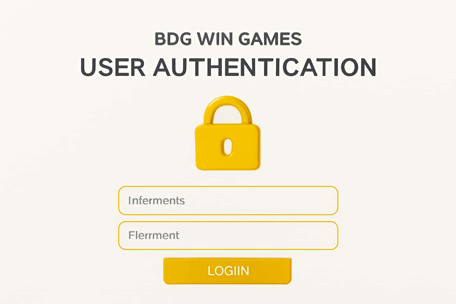 BDG Win Games User Authentication Interface